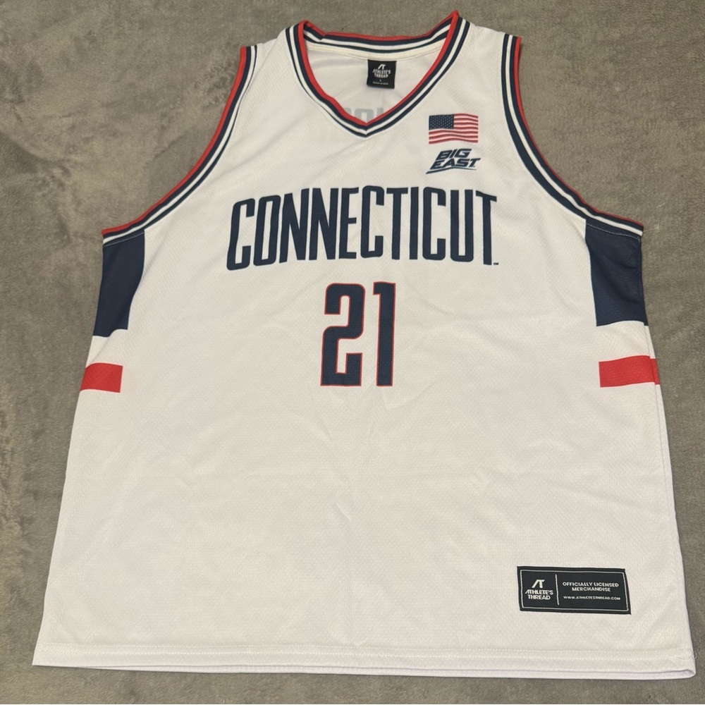 Adama Sanogo Connecticut  Basketball Jersey #21 Men Size Large Made In USA